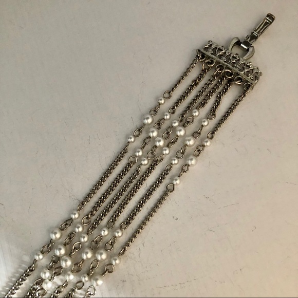 6-Strand Silver Chain Bracelet - Picture 2 of 7